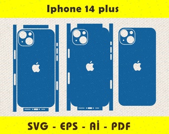 iPhone 14+ Full Wrap Skin Vorlage