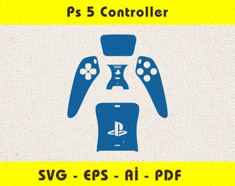 Sony PlayStation 5 controller ,PS5 Controller full wrap skin cutting template SVG, EPS, Aİ, Pdf,silhouette, cricut Vector Cut File