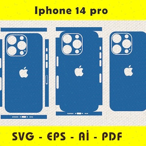 iPhone 14 pro full wrap skin template