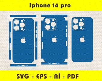 iPhone 14 Pro Full Wrap Skin Vorlage