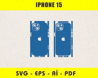 iPhone 15 Full Wrap Skin Vorlage