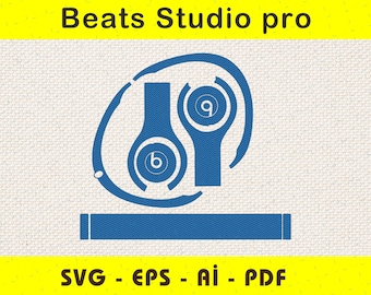 Beats Studio Pro Wrap Haut Schneidevorlage SVG, EPS, Aİ, Pdf, Silhouette, Cricut Vektorschnittdatei