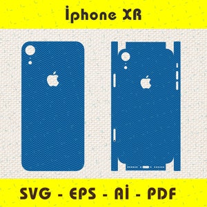 iPhone XR full wrap skin cutting template SVG, EPS, Ai, Pdf,  silhouette, cricut Vector Cut File