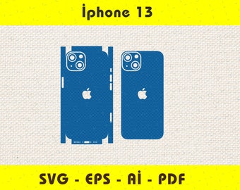 iPhone 13 Full Wrap Skin Vorlage