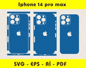 iPhone 14 Pro Max Full Wrap Skin Vorlage