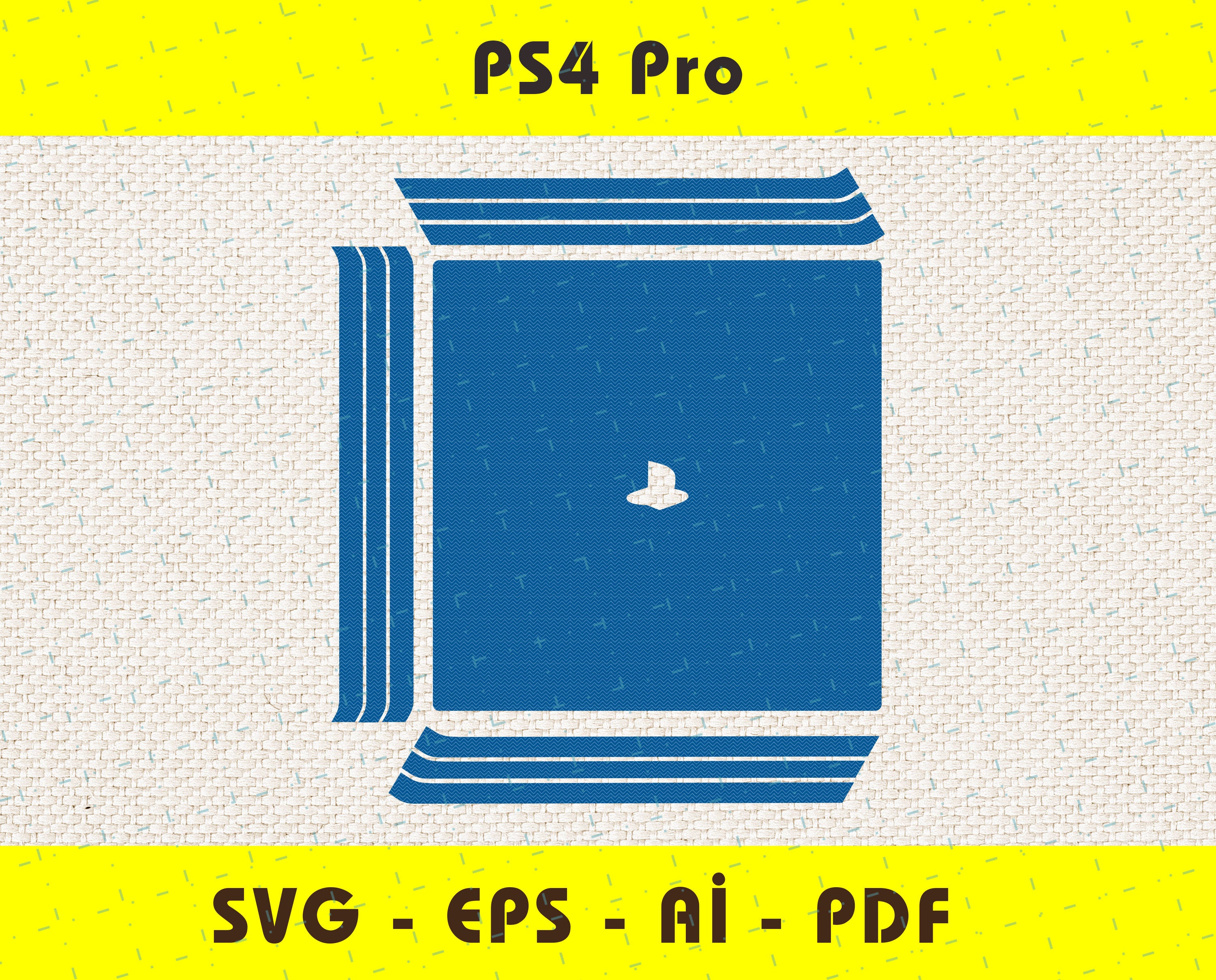 Sony Playstation 4 Pro Template ,PS4 Pro Full Wrap Skin Cutting