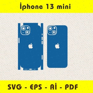 iPhone 13 mini full wrap skin template