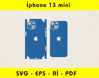 iPhone 13 mini Full Wrap Skin Vorlage