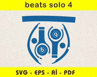 Beats Solo 4 Wrap Skin Schneidevorlage SVG, EPS, Aİ, Pdf, Silhouette, Cricut Vektorschnittdatei