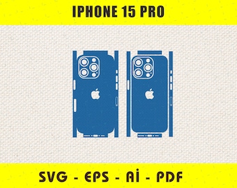 iPhone 15 Pro Full Wrap Skin Vorlage