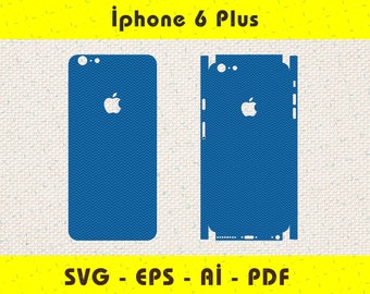 iPhone 6 + Full Wrap Skin Schneidevorlage SVG, EPS, Aİ, Pdf, Silhouette, Cricut Vektordatei