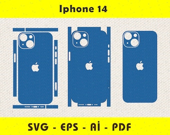 iPhone 14 Full Wrap Skin Vorlage