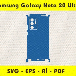 Samsung Galaxy Note 20 Ultra full wrap skin cutting template SVG, EPS, Aİ, Pdf,  silhouette, cricut Vector Cut File