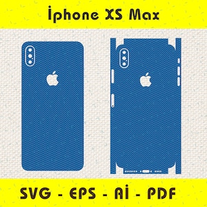 iPhone Xs Max full wrap skin cutting template SVG, EPS, Ai, Pdf,  silhouette, cricut Vector Cut File