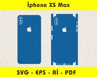 iPhone Xs Max komplett Wrap Haut Schneidevorlage SVG, EPS, Ai, Pdf, Silhouette, Cricut Vektordatei