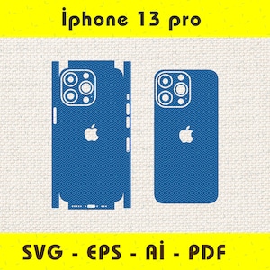 iPhone 13 pro full wrap skin template