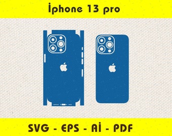 iPhone 13 Pro Full Wrap Skin Vorlage