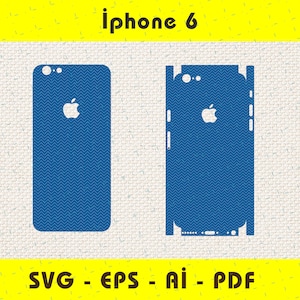 iPhone 6 full wrap skin cutting template SVG, EPS, Aİ, Pdf,  silhouette, cricut Vector Cut File