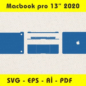 Macbook pro 13&quot; 2020 wrap skin template