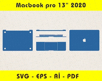 Macbook pro 13" 2020 Wrap Skin Vorlage