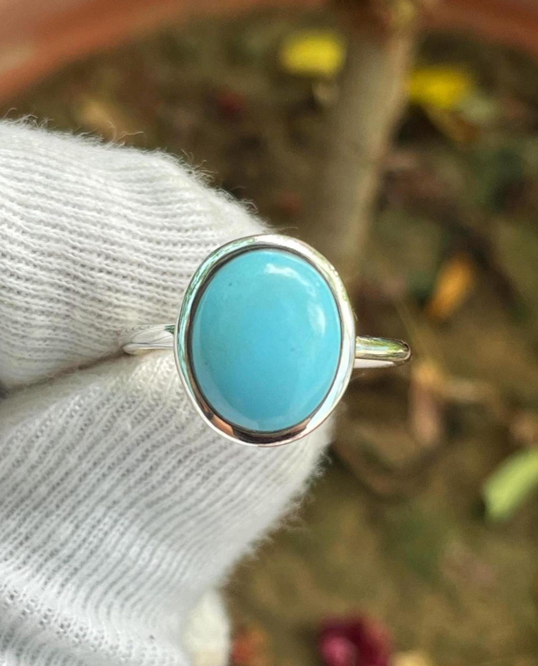 Sleeping Beauty Turquoise Ring: Sterling Silver Arizona Blue