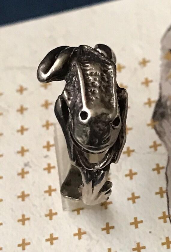 Sterling Silver Frog Ring - image 2