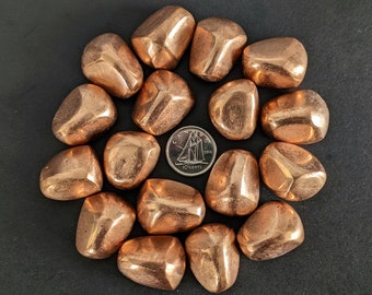 Copper Tumbled Stones. 1pc.