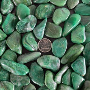 African Jade/ Verdite Tumbled Crystal. 1pc.