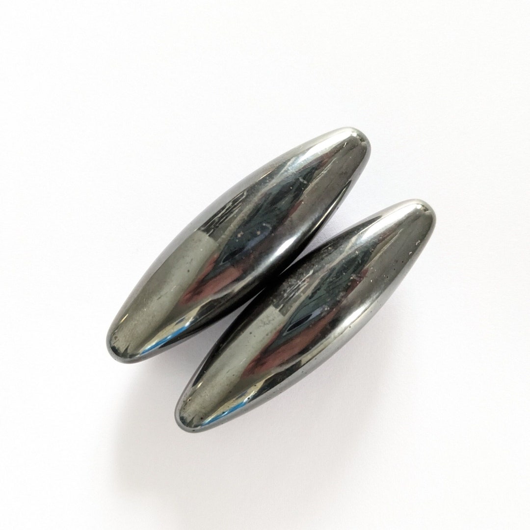 Hematite Large Zingers Pair. 25mm Etsy