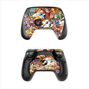 Smash Bros Protective Skin for Steam Controller, Printed Vinyl Wrap, Steam Pad Decals, Sticker Bomb Bombing Nintendo Pattern