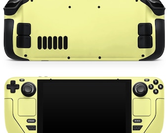Pele Pastel Amarela para Steam Deck, Peles para Steam Deck Oled, Envoltório Pré-Cortado em Cores Naturais, Decalque Protetor para Console Valve Steam Deck