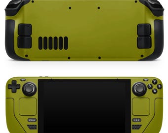 Pele verde oliva para Steam Deck, peles para Steam Deck Oled, envoltório pré-cortado em cores naturais, decalque protetor para console Valve Steam Deck