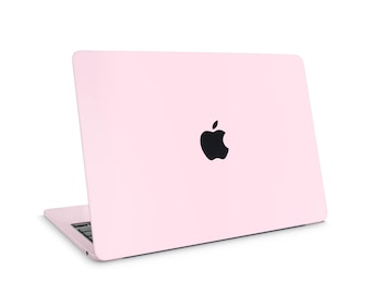 Pastel Baby Pink MacBook Vinyl Skin | Neutral Soft Color Cover Sticker | Elegant Cute Protective Decal for MacBook Air Pro | Matte Finish