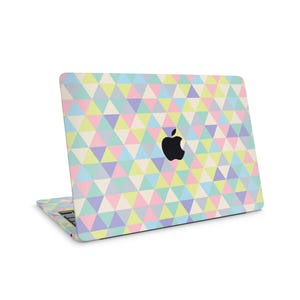 Pastel Triangles Skin for Apple Macbook, Aesthetic Geometric Macbook Air & Pro Wrap, Macbook Stickers, Laptop Protective Cover Vinyl Decals