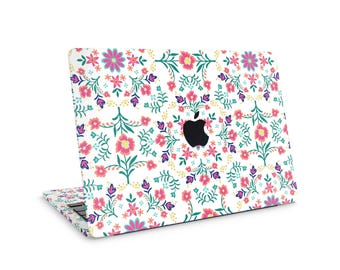 Apple Macbookモデル用幾何学模様の花柄スキン、Macbook Air Proデカール、Macbookステッカー、Appleノートパソコン用フルボディ保護カバーラップ