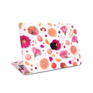 Fruit and Flowers Skin for Apple Macbook Models, Macbook Air Pro Decals, Macbook Stickers, Apple Laptop Fullbody Protection Cover Wrap