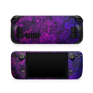 Lila virvelformade Steam Deck-skins, skins för Steam Deck LCD och OLED, förskuren tryckt vinylfolie, skyddande dekal för Steam Deck-spelkonsol