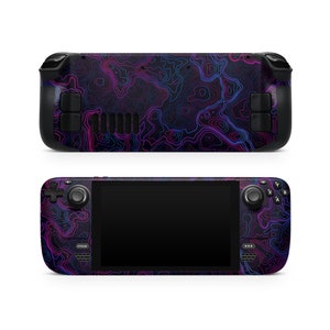 Abstrakte Topographie Steam Deck Skin, Skins für Steam Deck Oled, Vorgeschnittene bedruckte Vinylverpackung, Schutzaufkleber für Steam Deck-Spielekonsole