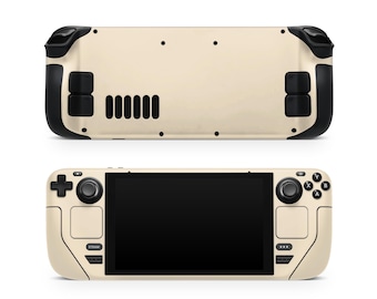 Skórka w kolorze szampańskim na Steam Deck, skórki na Steam Deck Oled, pastelowe, naturalne kolory, wstępnie wycięte okleiny, naklejka ochronna na konsolę Valve Steam Deck