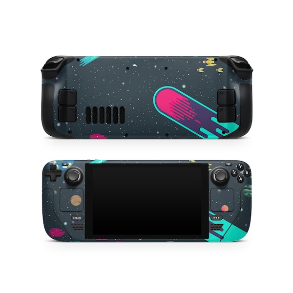 Skin Comet Steam Deck rétro, Skins pour Steam Deck, pellicule de vinyle imprimée prédécoupée, Autocollant de protection pour console de jeu Steam Deck à valve