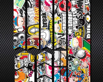 Bicycle Frame Decals Set, Mtb Stickers, Frame Protector, Bike Stickers, Protection Film, Scratch Proof, STICKERBOMB Design