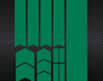 MATTE Dark Green Bicycle Frame & Fork Protector Decals Set, Mtb Bike Protection Guard Scratch Proof Stickers Kit