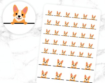 CORGI Planner Stickers / Dog Puppy Planner Stickers / Mini Stickers Planner Sheet / Cute Dog Gifts / Vet Appointments Medical Care Groomer