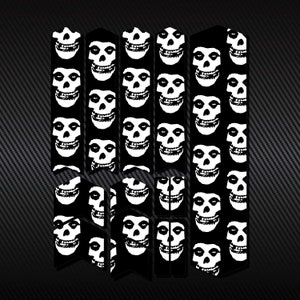 Bicycle Frame Fork Protector Decals Set 14 Pcs / Ebike Bmx Mtb Protection Guard Scratch Proof Stickers Kit / Printed Vinyl Decal / Skulls