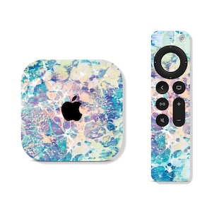 Cotton Candy MARBLE Skin für Apple TV Gerät & Fernbedienung 2.3.4.5.Gen 2 3 4 4K 5, bedruckte Vinylverpackung, Apple Tv Cover Aufkleber Zubehör