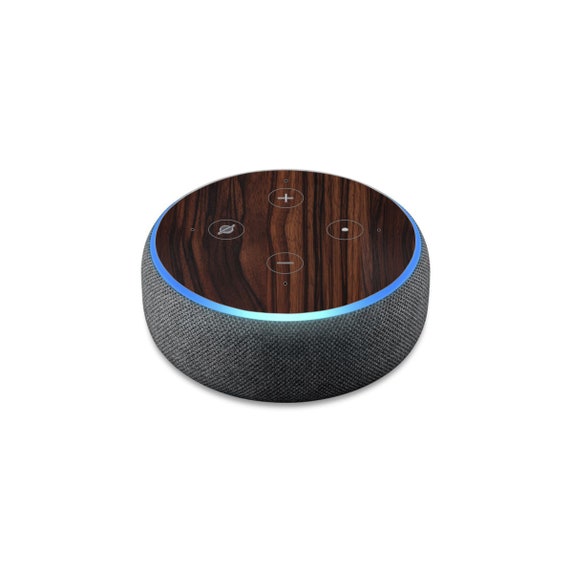 Autocollant Vinyle Pour Amazon Echo Dot 3ème Génération - Design Bois Gris | Protection Et Décoration