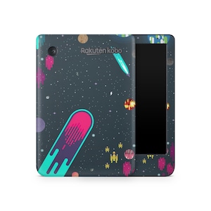 Retro Comet Kobo Schutzhülle, Kobo Cover Vinyl Wrap, Kobo eReader Zubehör, dekorative Aufkleber, Galaxy Retro Comet Muster