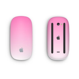 Pelle protettiva sfumata bianca e rosa per Apple Magic Mouse, involucro in vinile stampato, graziosa decalcomania per copertina pastello, accessori Apple Magic Mouse 1 2