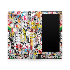 Capa protetora para Kindle Bombing, capa de vinil para Kindle, acessórios para Kindle, decalques decorativos, padrão de desenhos animados StickerBomb