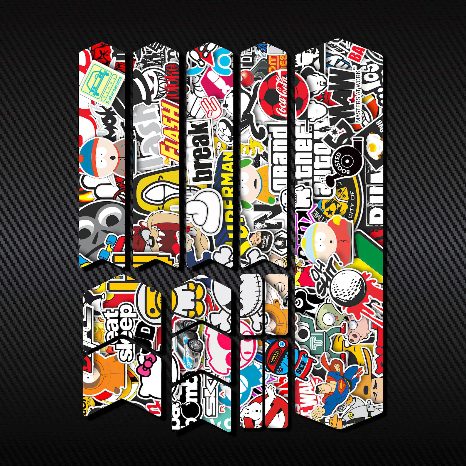 Bicycle Frame Decals Set Mtb Stickers Frame Protector Bike Etsy